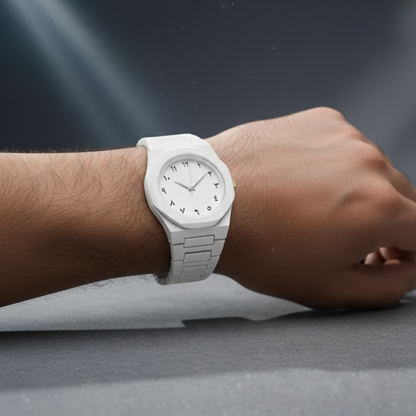 Full White Aura Watch – Stylish Design