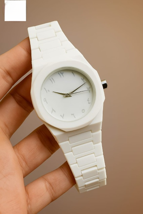 Full White Aura Watch – Stylish Design